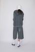 Mayte × Cycle ECHO STAR WASHED HALF PANTS -GRAYISH BLUE-